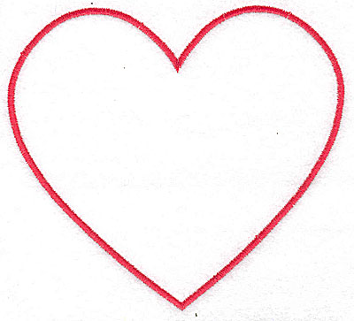 Embroidery Design: Heart outline<br> 4.94w X 4.50h