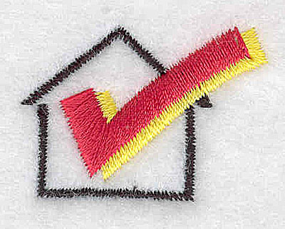 Embroidery Design: Home inspection<br> 1.31w X 1.00h