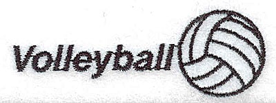 Embroidery Design: Volleyball<br> 2.50w X 0.87h | Embroidery Legacy Embroidery Design: Volleyball<br> 2.50w X 0.87h