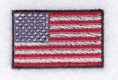 Embroidery Design: U.S. flag<br> 1.50w X 1.94h