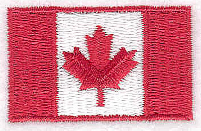 Embroidery Design: Canadian Flag<br> 1.63w X 1.00h