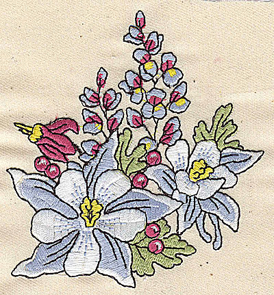 Embroidery Design: Floral Bouquet<br> 3.50w X 3.81h