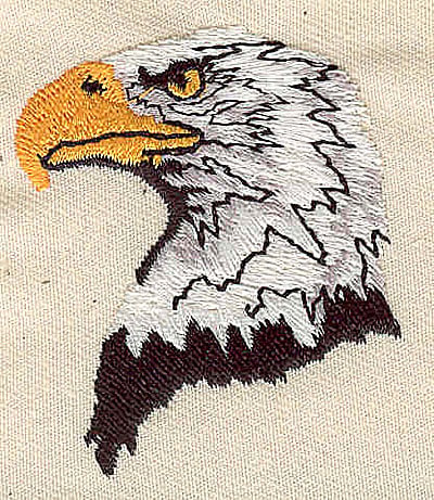 Embroidery Design: Eagle head<br> 1.81w X 2.13h