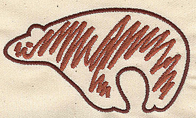 Embroidery Design: Bear stylized<br> 3.94w X 2.25h