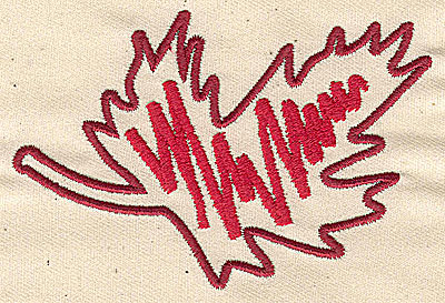 Embroidery Design: Maple leaf stylized<br> 3.94w X 2.63h