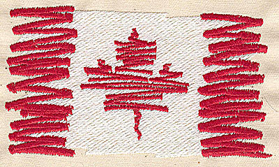 Embroidery Design: Canadian flag stylized<br> 4.31w X 2.50h