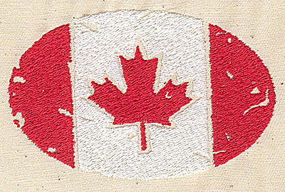 Embroidery Design: Canadian flag stylized<br> 3.75w X 2.38h