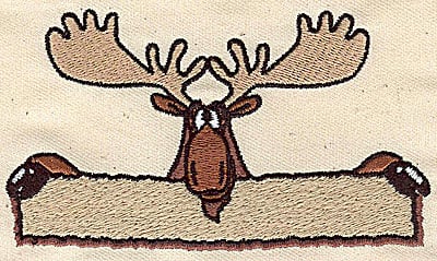 Embroidery Design: Moose head<br> 4.44w X 2.50h