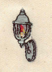 Embroidery Design: Outdoor house lamp<br> 0.50w X 1.00h