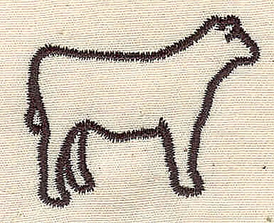 Embroidery Design: Calf<br> 1.06w X 1.38h