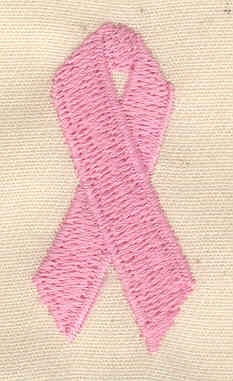 Embroidery Design: Pink ribbon breast cancer<br> 0.81w X 1.63h