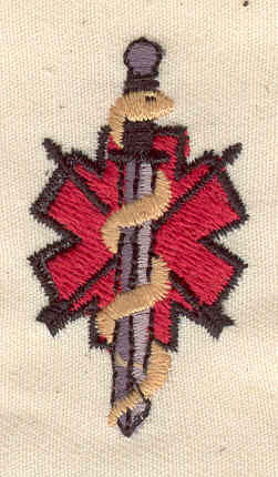 Embroidery Design: Medical symbol<br> 1.00w X 1.75h | Embroidery Legacy Embroidery Design: Medical symbol<br> 1.00w X 1.75h