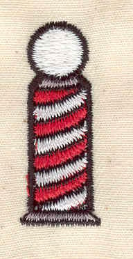 Embroidery Design: Barbershop pole<br> 0.50w X 1.44h