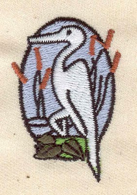 Embroidery Design: Heron<br> 1.48w X 1.81h