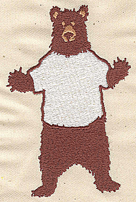 Embroidery Design: Bear cartoon<br> 2.63w X 3.94h