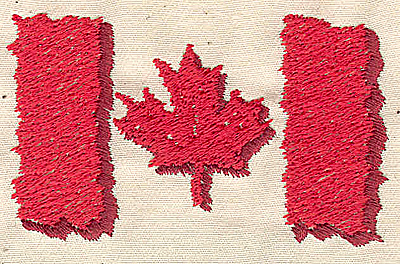 Embroidery Design: Canadian Flag<br> 3.00w X 1.75h