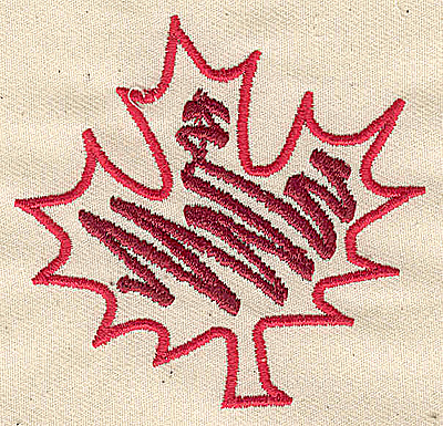 Embroidery Design: Maple leaf 2.75w X 0.69h