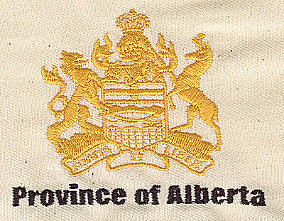 Embroidery Design: Province of Alberta<br> 3.48w X 2.44h