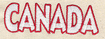 Embroidery Design: Canada <br> 3.06w x 1.00h