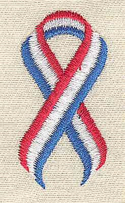 Embroidery Design: Patriotic ribbon<br> 0.81w X 1.69h