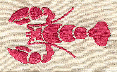 Embroidery Design: Lobster<br> 2.06w X 1.13h