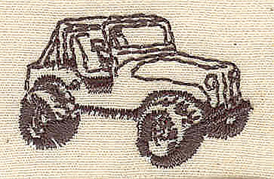 Embroidery Design: Army vehicle <br> 1.50w X 1.00h