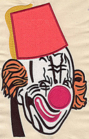 Embroidery Design: Clown face<br> 6.44w X 9.88h