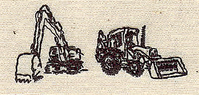 Embroidery Design: Construction equipment<br> 1.81w X 0.81h