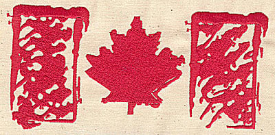 Embroidery Design: Canadian Flag sylized<br> 6.00w X 2.88h