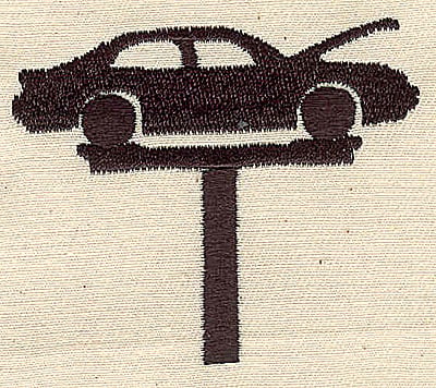 Embroidery Design: Car on hoist<br> 2.56w X 2.48h