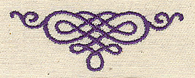 Embroidery Design: Swirl design<br> 2.31w X 0.81h
