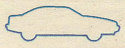 Embroidery Design: Car outline<br> 3.38w X 1.06h | Embroidery Legacy Embroidery Design: Car outline<br> 3.38w X 1.06h
