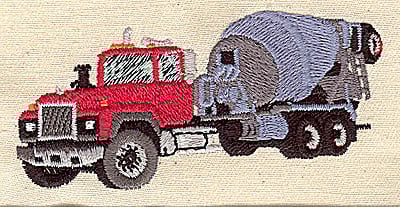 Embroidery Design: Cement truck<br> 3.31w X 1.56h