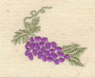 Embroidery Design: Grape cluster<br> 1.25w X 1.00h