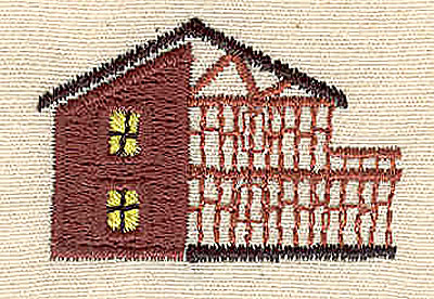Embroidery Design: House <br> 1.44w X 1.00h