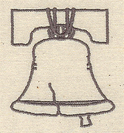 Embroidery Design: Liberty Bell<br> 2.06w X 2.38h