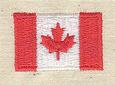 Embroidery Design: Canadian mini flag<br> 1.13w X 0.75h