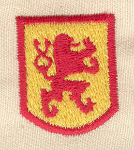 Embroidery Design: Lion shield<br> 1.00w X 1.25h