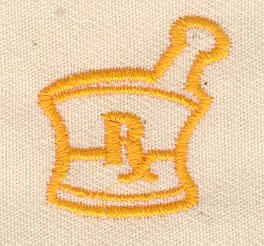 Embroidery Design: Drug store symbol<br> 0.94w X 1.00h