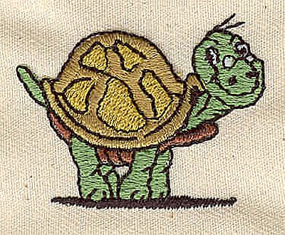 Embroidery Design: Turtle cartoon<br> 1.63w X 1.25h