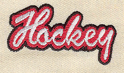 Embroidery Design: Hockey<br> 2.00w X 1.06h