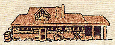 Embroidery Design: Cottage<br> 3.69w X 1.25h