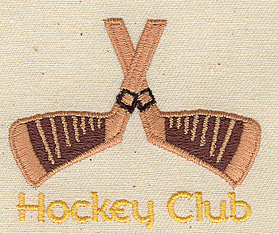 Embroidery Design: Hockey Club<br> 2.38w X 2.00h