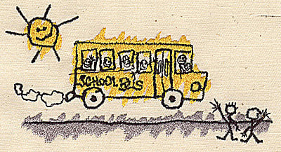 Embroidery Design: School Bus<br> 4.25w X 2.25h
