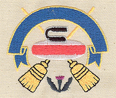 Embroidery Design: Curling logo<br> 2.31w X 2.00h