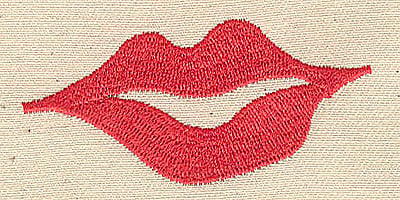 Embroidery Design: Lips<br> 2.44w X 1.19h