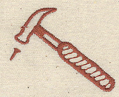 Embroidery Design: Hammer and nail<br> 1.88w X 1.50h