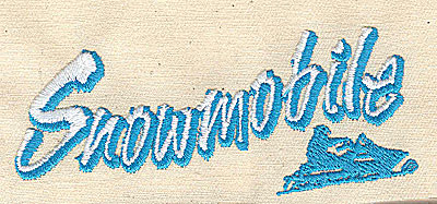 Embroidery Design: Snowmobile<br> 3.94w X 1.56h