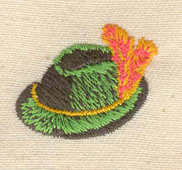 Embroidery Design: Bavarian hat<br> 0.94w X 0.81h