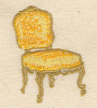 Embroidery Design: Antique chair<br> 1.19w X 1.63h